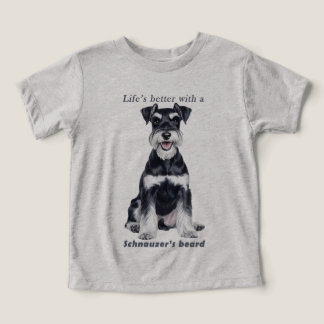 Camiseta Life’s Better with a Schnauzer Beard – Kids’ Dog