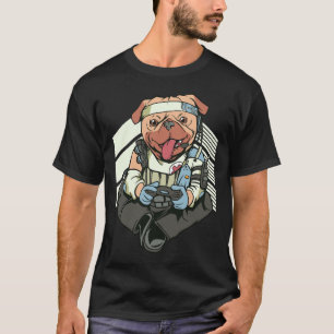 Camiseta LIFELINE PUG GAMER CÃO Clássico 206