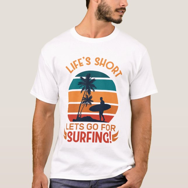 Camiseta Lifes Short deixa para surfar (Frente)
