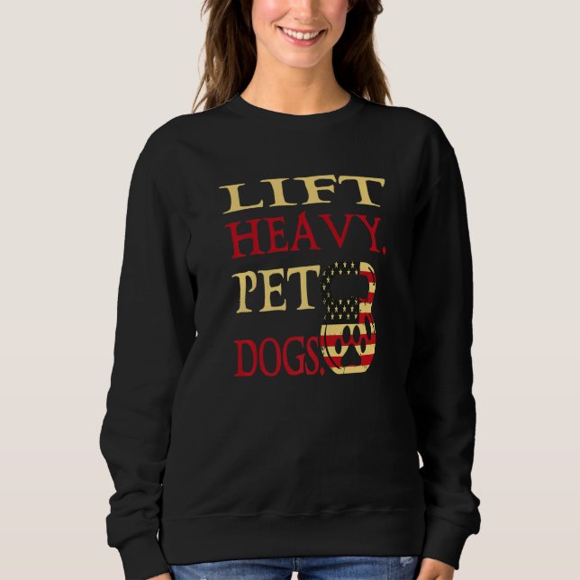 Camiseta Lift Heavy Pet Dogs American Bodybuilding Kettlebe (Frente)