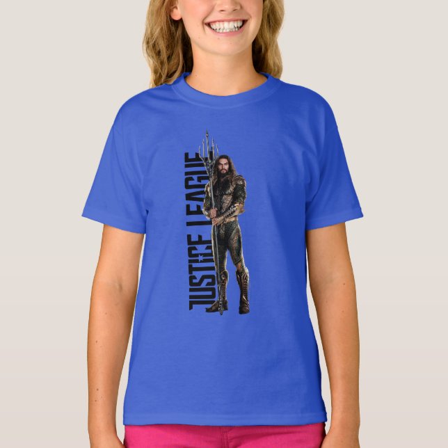 Camiseta Liga da Justiça | Aquaman Em Battlefield (Frente)