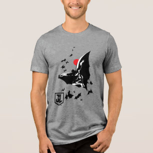 Camiseta Liga da Justiça Batman na Nuvem de Bats Pop Art