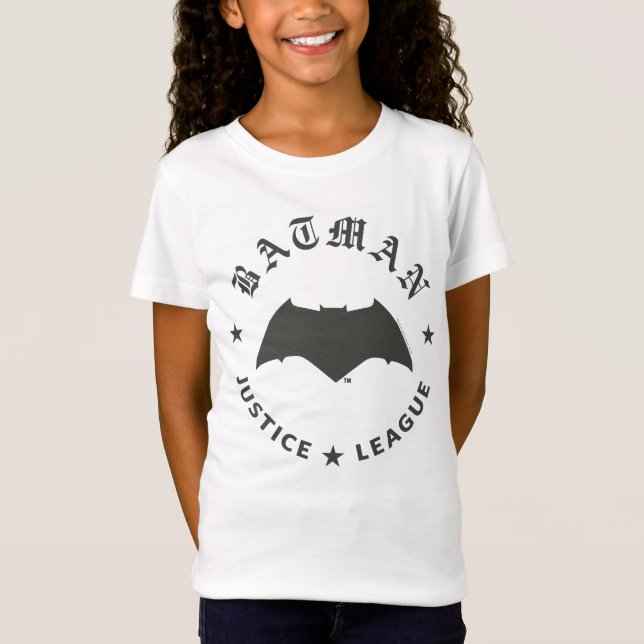 Camiseta Liga da Justiça | Batman Retro Bat Emblem (Frente)