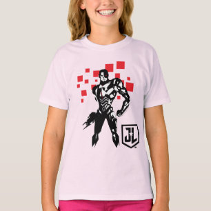 Camiseta Liga da Justiça Cyborg Digital Noir Pop Art