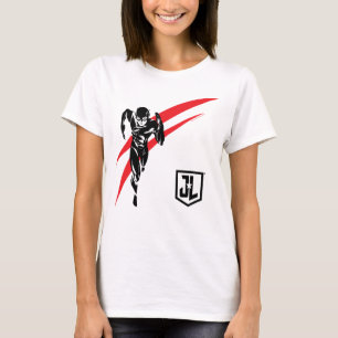 Camiseta Liga da Justiça Flash executando Pop Art