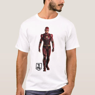 Camiseta Liga da Justiça  Flash no campo de batalha