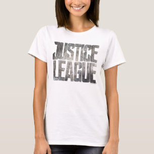 Camiseta Liga da Justiça  Logotipo Metálico da Liga da Ju