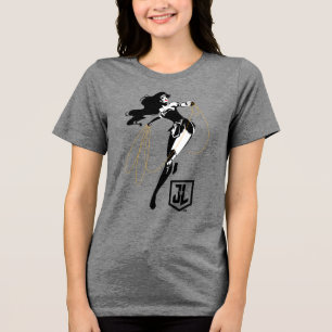 Camiseta Liga da Justiça  Mulher Maravilha Com Pop De Laç