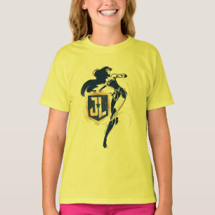 Camiseta Liga da Justiça   Mulher Maravilha & Ícone Pop Art
