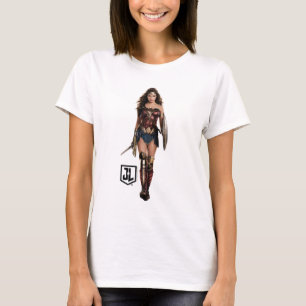 Camiseta Liga da Justiça Mulher Maravilha No Campo De Bat