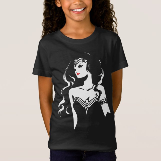 Camiseta Liga da Justiça | Mulher Maravilha Noir Pop Art (Frente)