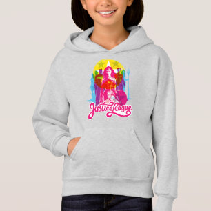 Camiseta Liga da Justiça  Pop Art. de grupos e logotipos
