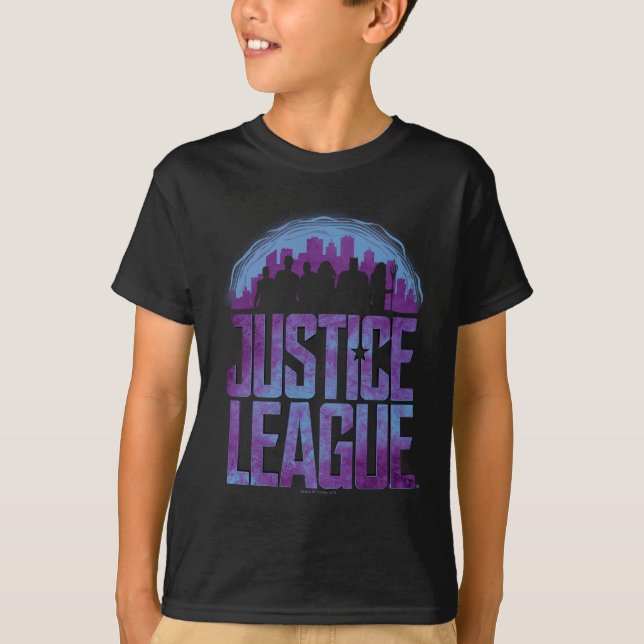 Camiseta Liga da Justiça | Silhouette da Liga da Justiça (Frente)