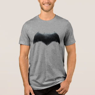 Camiseta Liga da Justiça Símbolo de Batman Metálico