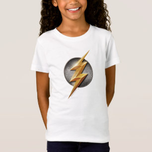 Camiseta Liga da Justiça  Símbolo Flash Metálico Bolt