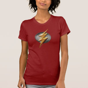 Camiseta Liga da Justiça  Símbolo Flash Metálico Bolt