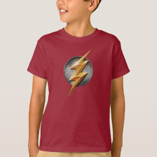 Camiseta Liga da Justiça  Símbolo Flash Metálico Bolt