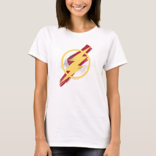 Camiseta Liga da Justiça  Símbolo Flash Pincel e Meio-Ton