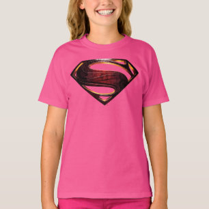 Camiseta Liga da Justiça  Símbolo metálico-superman