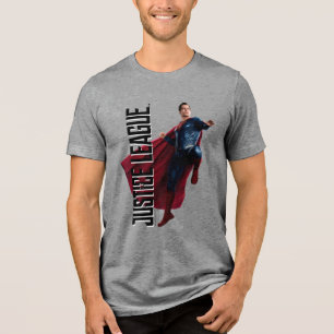 Camiseta Liga da Justiça Super-Homem No Campo De Batalha