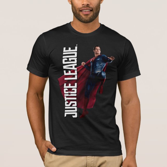Camiseta Liga da Justiça | Super-Homem No Campo De Batalha (Frente)