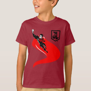 Camiseta Liga da Justiça  Superman Flying Noir Pop Art