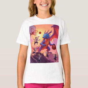 Camiseta Liga de Basquetebol Fantasia: Dragão vs Cats Hoops