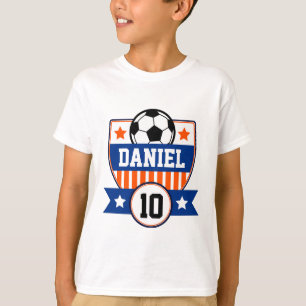 Camiseta Liga de Futebol Infantil Nome e Número do Logotipo