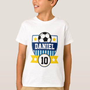 Camiseta Liga de Futebol Infantil Nome e Número do Logotipo