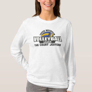 Camiseta Liga de Números do Time de Voleibol Personalizado