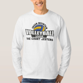 Camiseta Liga de Números do Time de Voleibol Personalizado