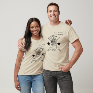 Camiseta Liga do Clube de Nomes da Equipe de Esgrima Person