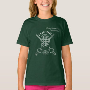 Camiseta Liga do Clube de Nomes da Equipe de Esgrima Person