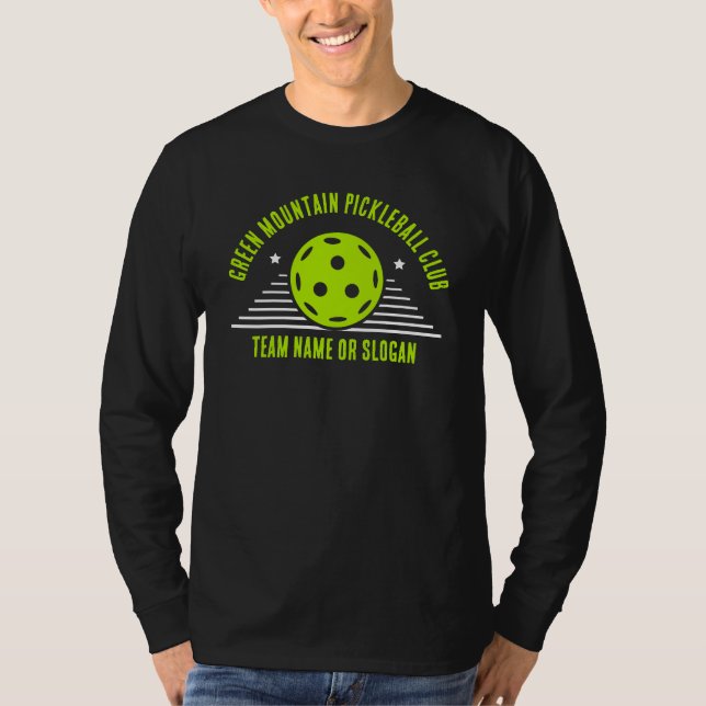 Camiseta Liga do clube de nomes do Pickleball Personalizado (Frente)