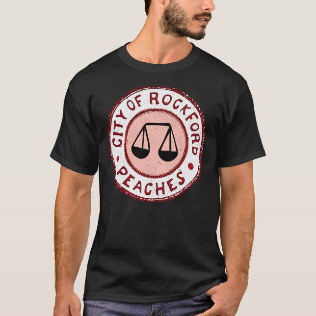 Camiseta Liga dos Seus Próprios - Rockford Peaches ¾ do Bas (Frente)