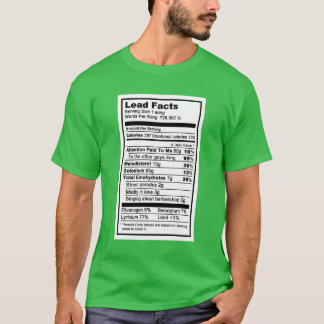 Camiseta Ligação "informação nutritiva da etiqueta "