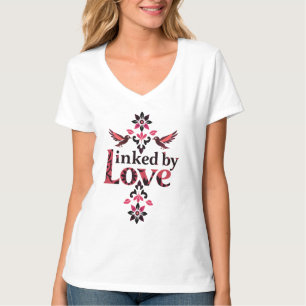 Camiseta Ligados pelo Amor Floral Aves Unisex