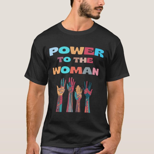 Camiseta Ligar O Autocolante Para A Mulher (Frente)