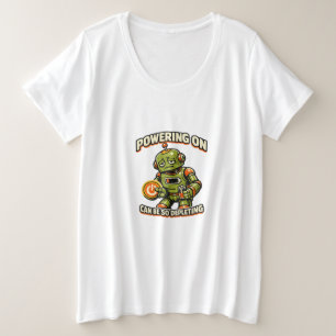 Camiseta Ligar Pode Ser Tão Drenante Robô