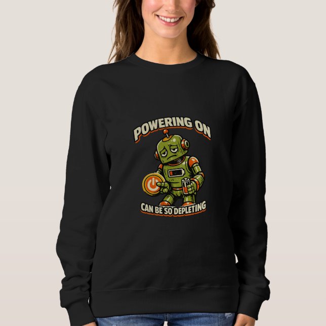 Camiseta Ligar Pode Ser Tão Drenante Robô (Frente)