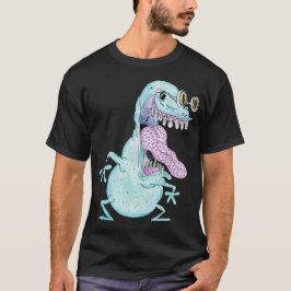 Camiseta light blue monster alien cartoon