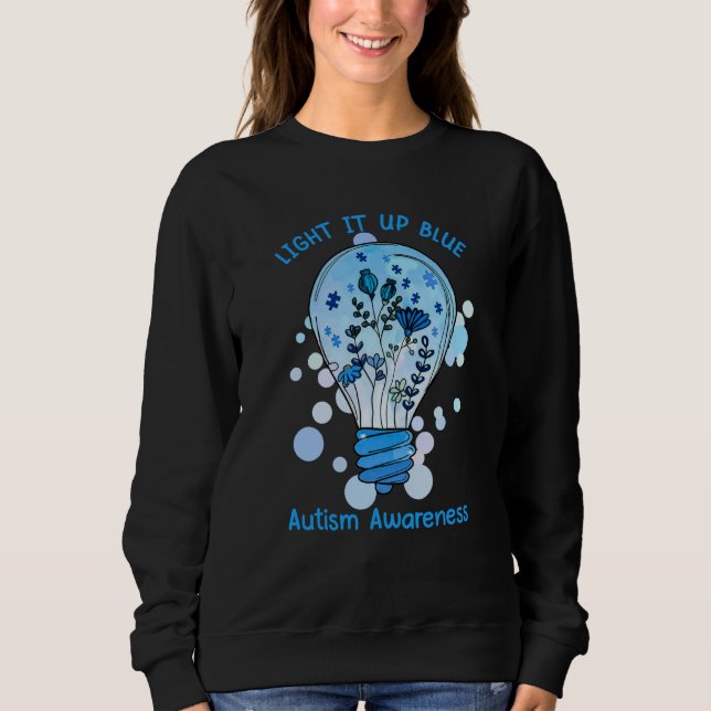 Camiseta Light It Up Blue Autism I Wear Blue For Awareness  (Frente)