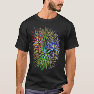 Camiseta Light Up The Night Sky Colorful Fireworks Celebrat