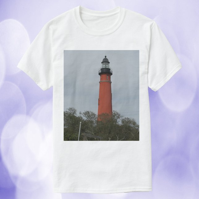 Camiseta Lighthouse Ponce Inlet Flórida (A shirt with a photograph of Ponce Inlet lighthouse in Florida.)