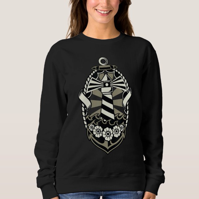 Camiseta Lighthouse Sailor Sea Anchor Ocean Side Lighthouse (Frente)