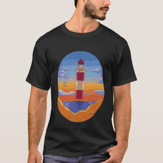 Camiseta Lighthouse Sea Of Clouds Seaside Beach Sailing Boa