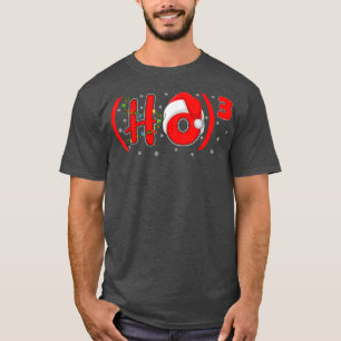 Camiseta Lighting Santa HO HO3 Cubed Math Teacher Christmas