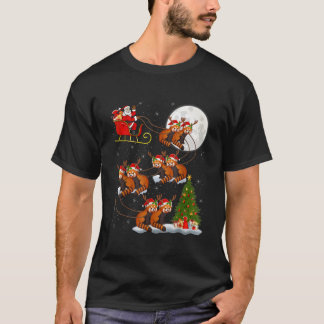 Camiseta Lighting Tree Santa Riding Red Panda