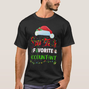 Camiseta Lighting Xmas Papai noel's Favorite do Contador Ch