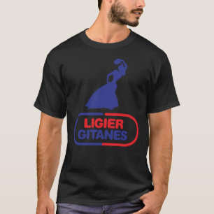 Camiseta Ligier Gitanes F1 logótipo da equipe 1975-1980 &x2